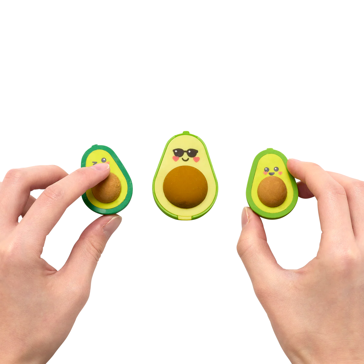 OOLY BORRADOR Y SACAPUNTAS AGUACATE 2 EN 1 SET DE 3