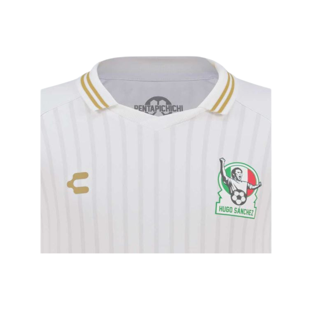 JERSEY CHARLY LEYENDAS HUGO SÁNCHEZ COLOR BLANCO NIÑO