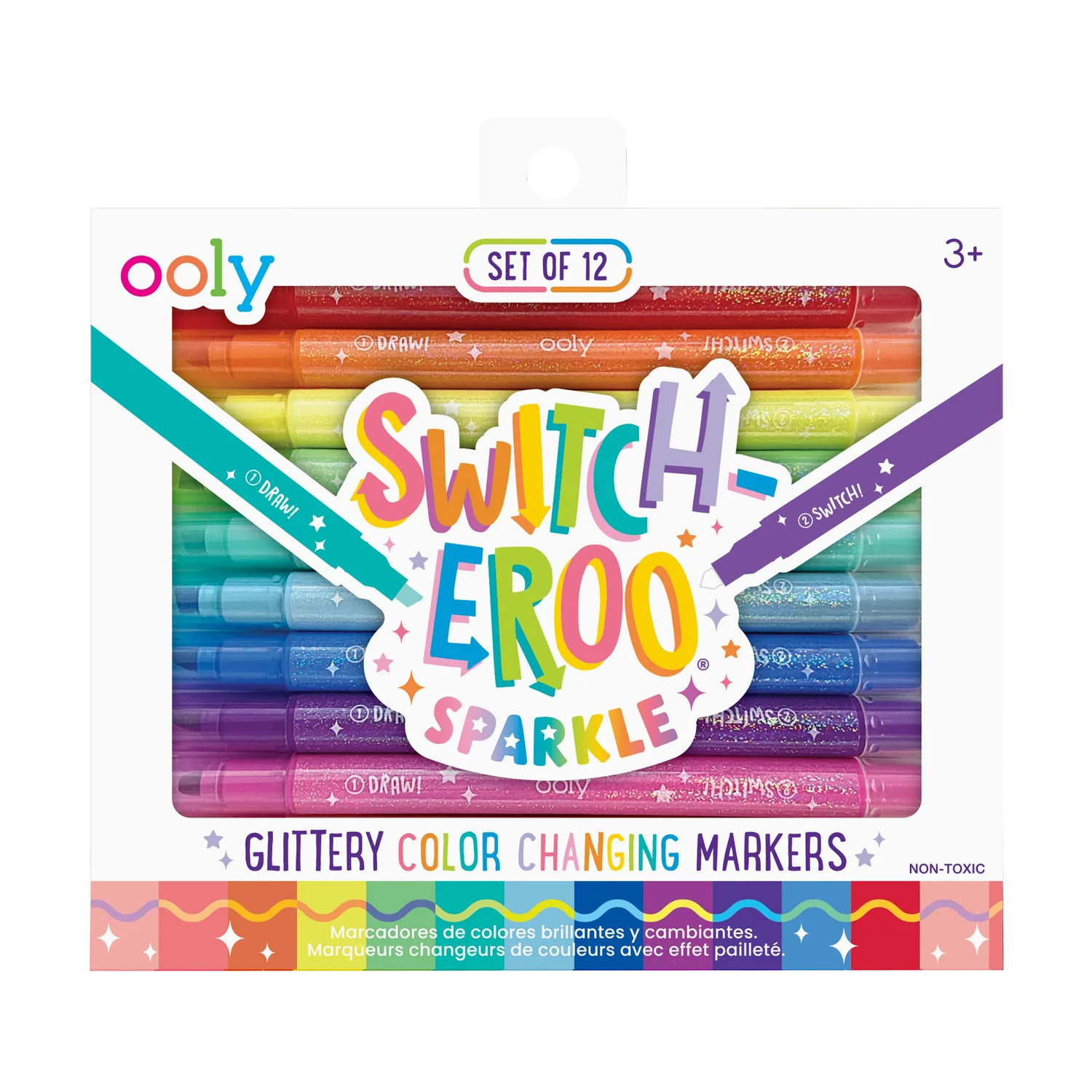 OOLY MARCADORES BRILLANTES CAMBIO DE COLOR SWTCH 12 PZAS