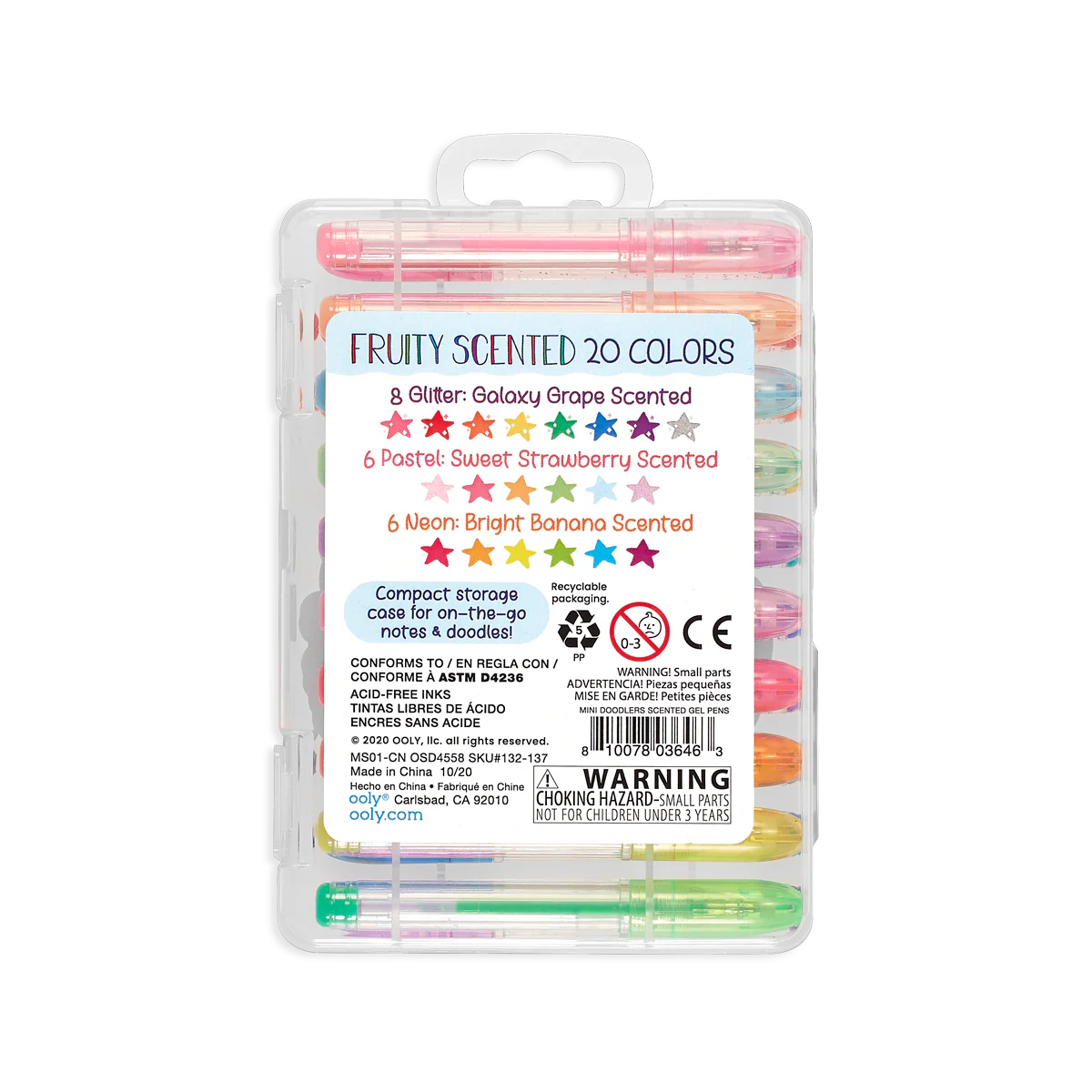 OOLY BOLÍGRAFOS GEL PERFUMADOS MINI DOODLERS SET 20 PZAS