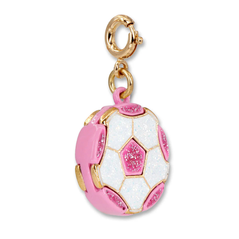 CHARM BALÓN DE FUTBOL ROSA