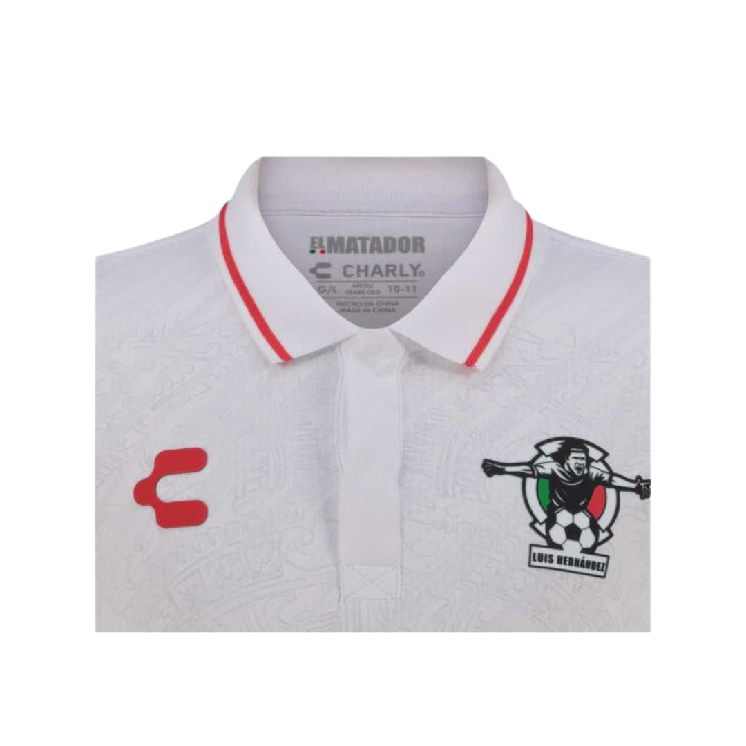JERSEY CHARLY LEYENDAS LUIS HERNÁNDEZ EDICIÓN ESPECIAL COLOR BLANCO PARA NIÑO