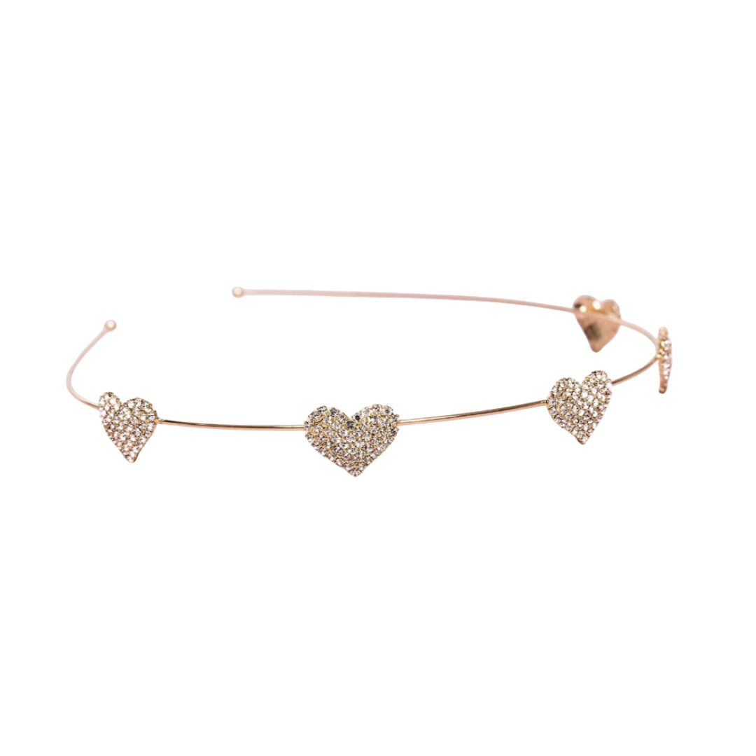 GREAT PRETENDERS DIADEMA CORAZONES DORADOS