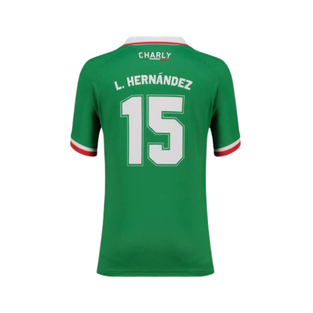 JERSEY CHARLY LEYENDAS LUIS HERNANDEZ COLOR VERDE PARA NIÑO