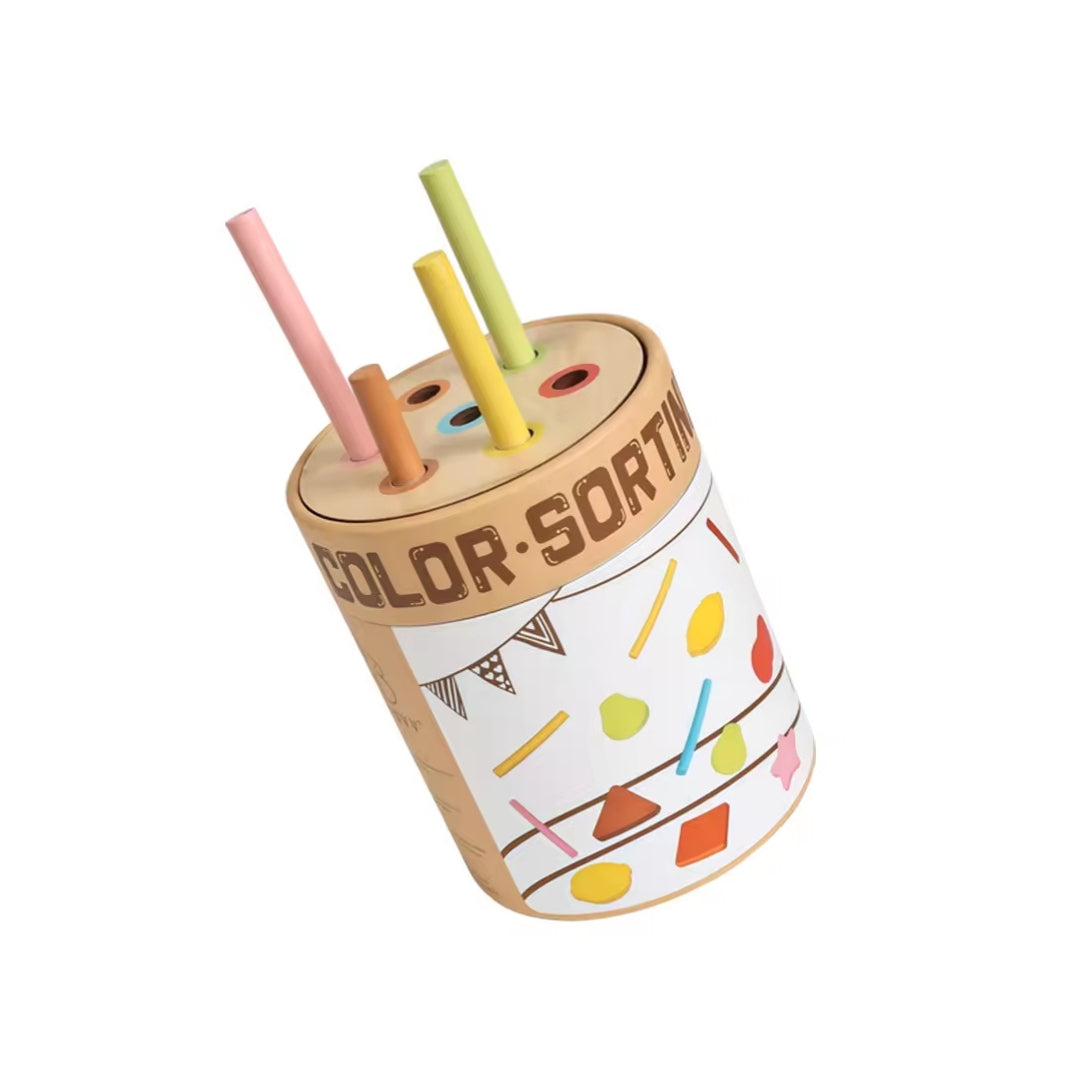 JUEGO DE CLASIFICACIÓN DE COLORES DE MADERA