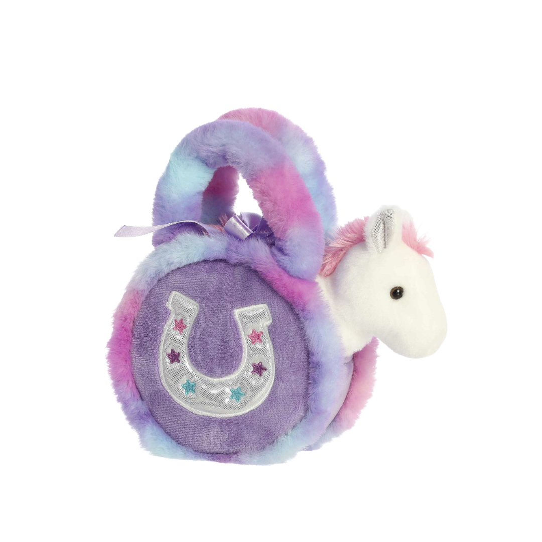 AURORA  PELUCHE BOLSITA CABALLO HERRADURA LAVANDA
