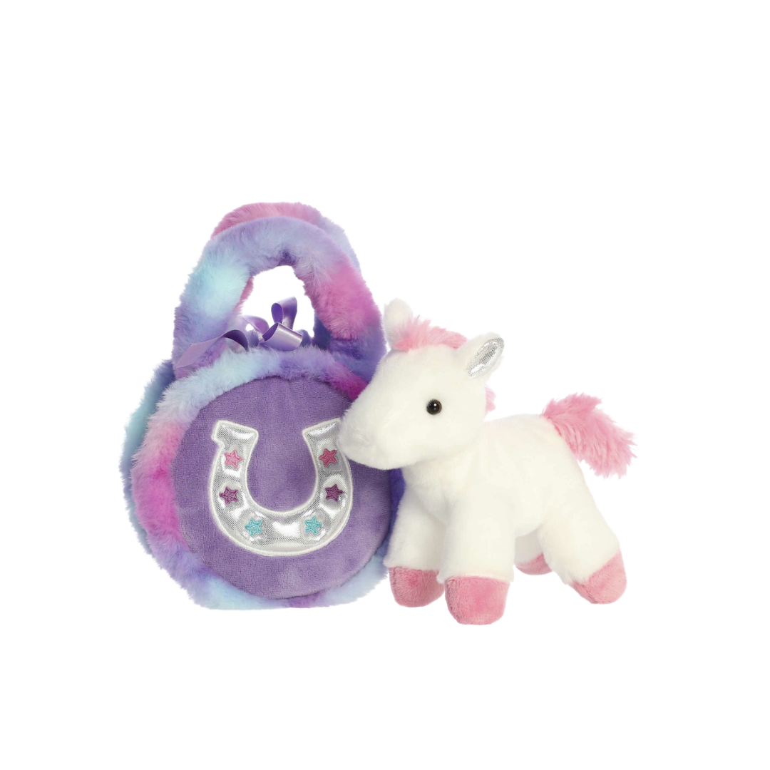 AURORA  PELUCHE BOLSITA CABALLO HERRADURA LAVANDA