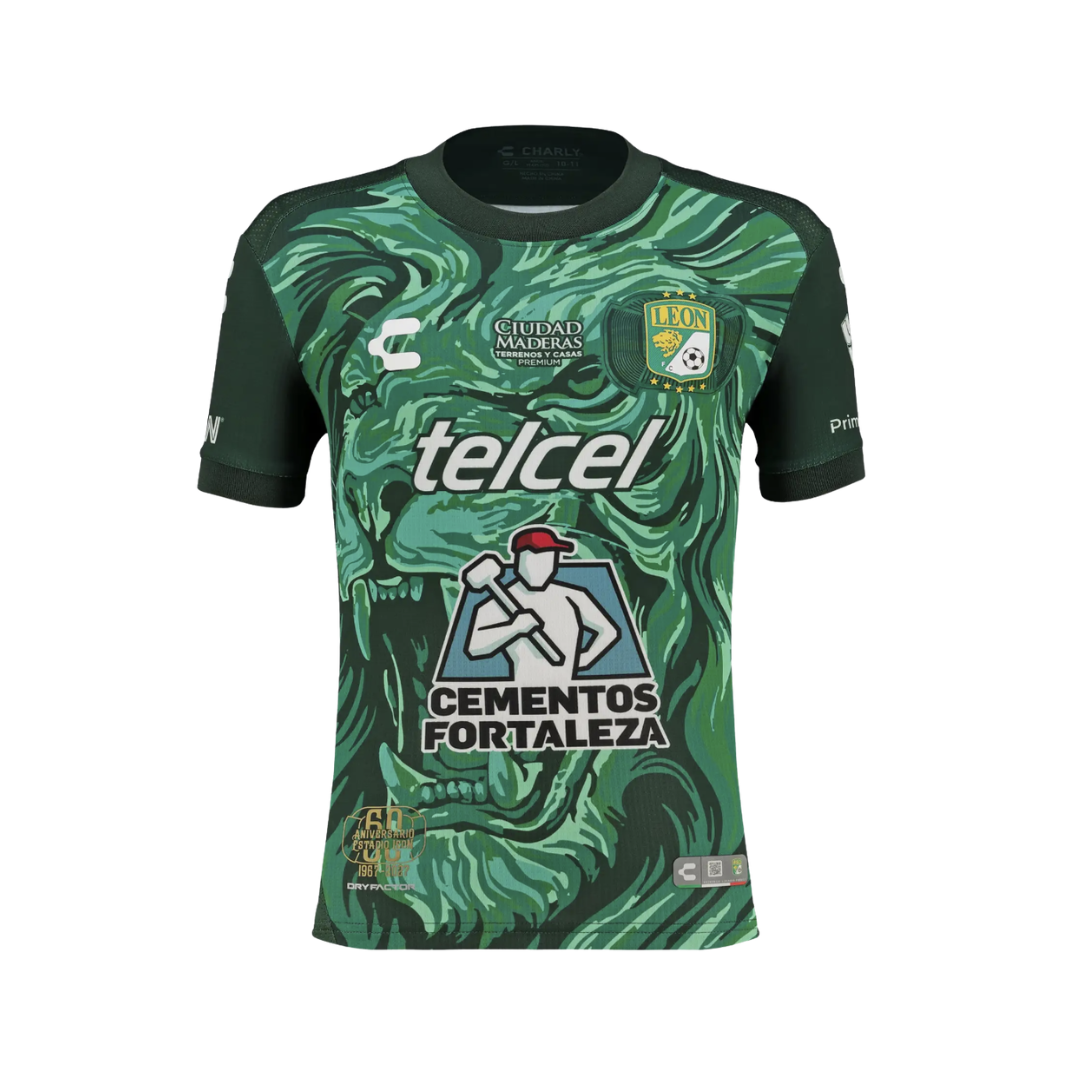 JERSEY CHARLY LEÓN VERDE OBSCURO LOCAL 26-27 PARA NIÑO