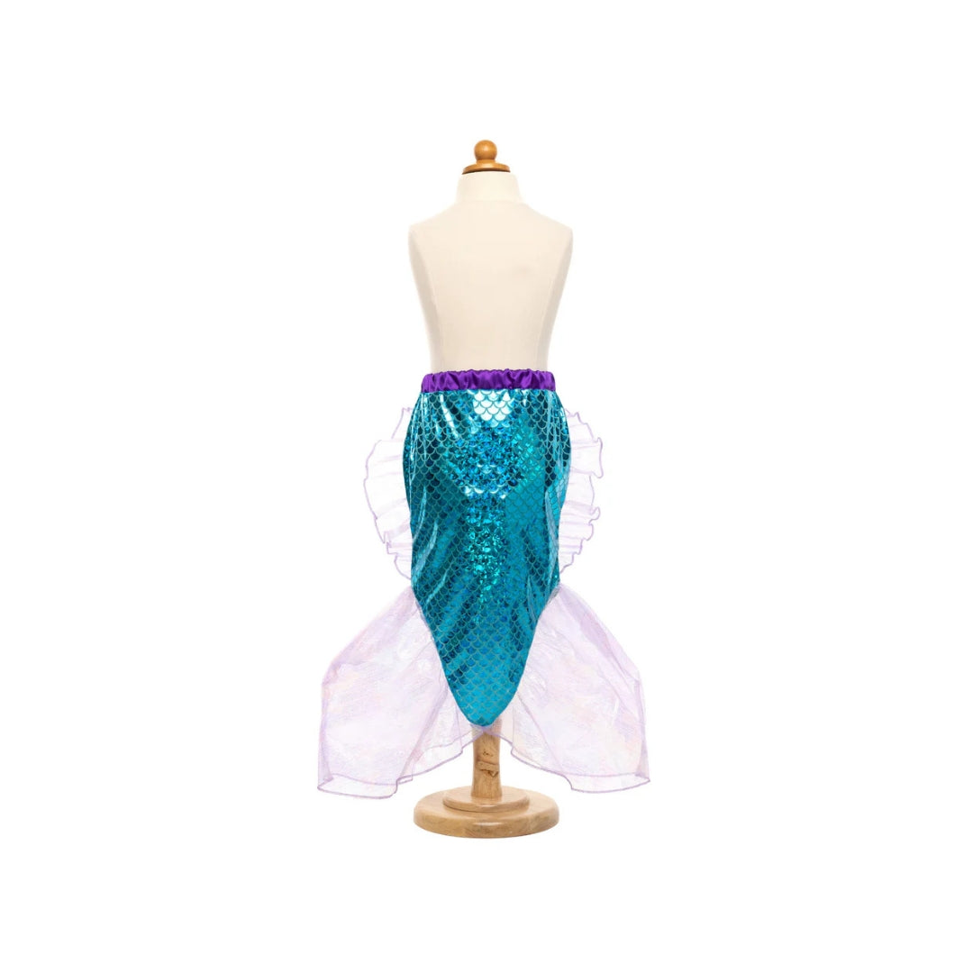 DISRAZ SIRENA FALDA Y TIARA COLOR AZUL