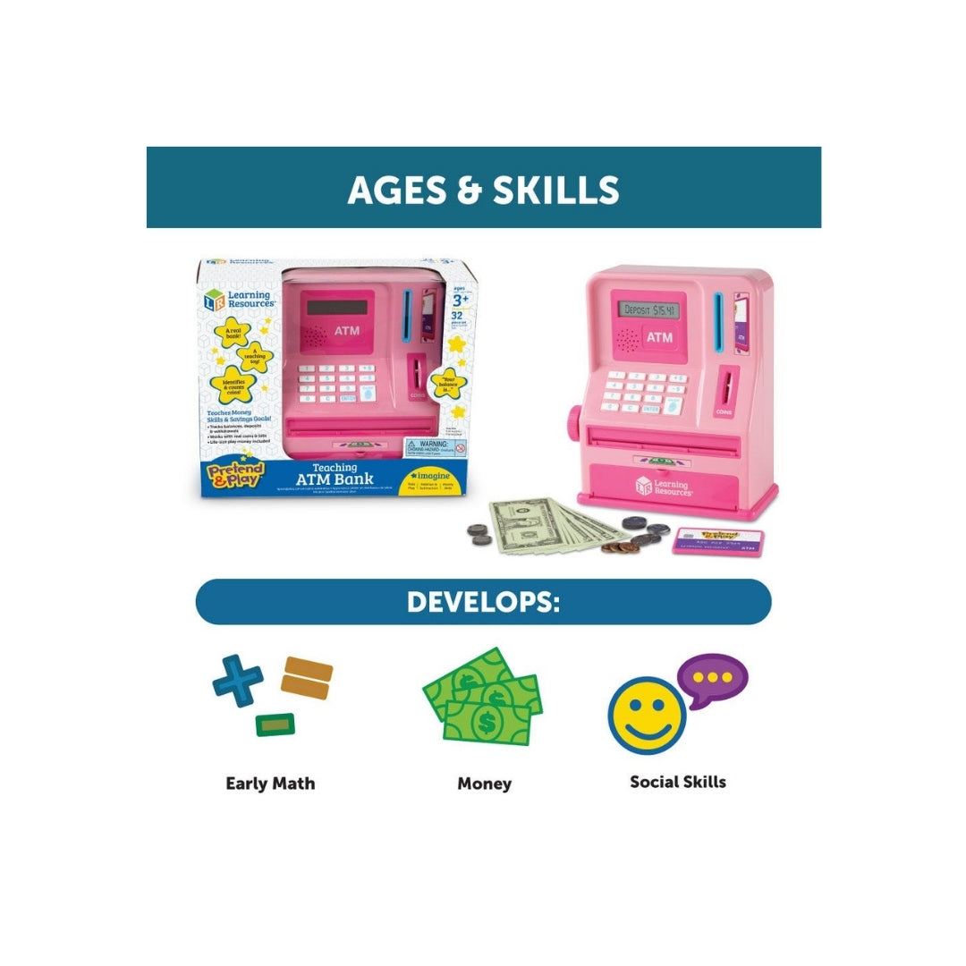 CAJERO AUTOMATICO ROSA PRETEND & PLAY