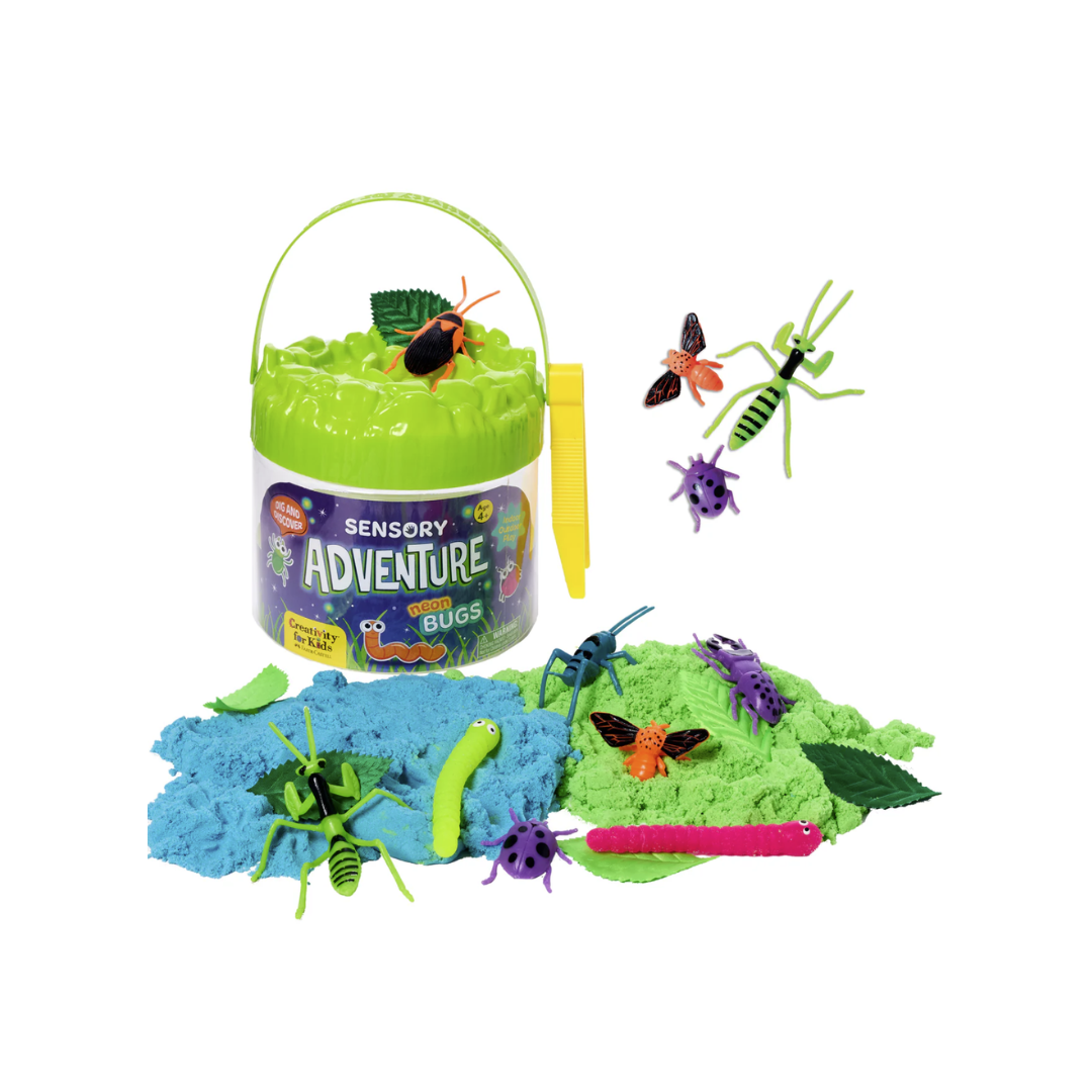 CUBETA ACTIVIDAD SENSORIAL INSECTOS NEÓN