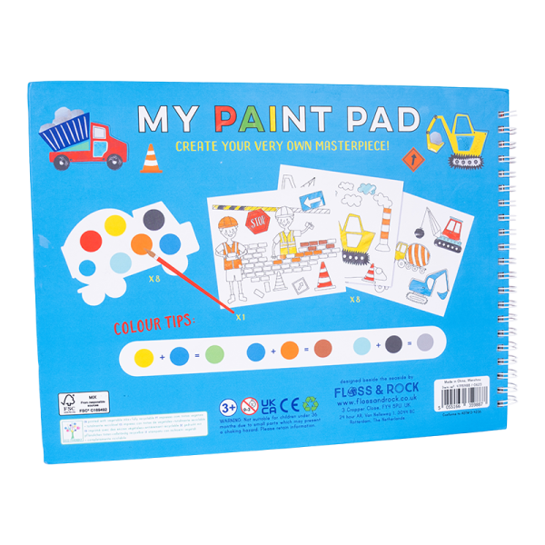 FLOSS & ROCK CUADERNO PARA PINTAR CONSTRUCCION