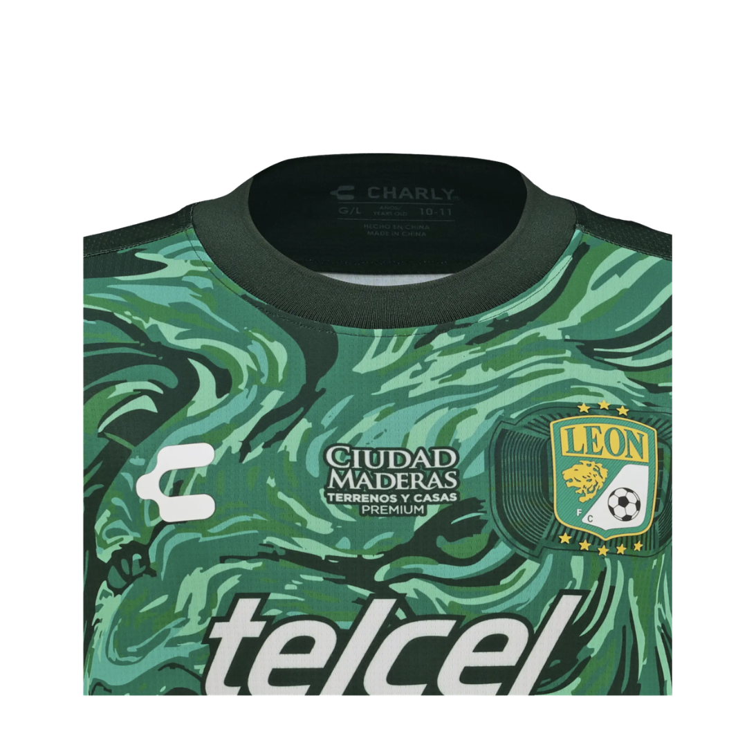JERSEY CHARLY LEÓN VERDE OBSCURO LOCAL 26-27 PARA NIÑO