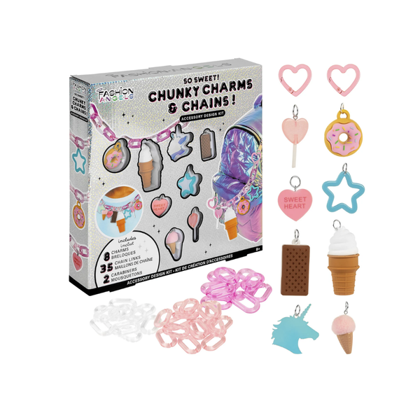 FASHION ANGELS KIT DE DISEÑO DE ACCESORIOS CON DIJES Y CADENAS SWEET
