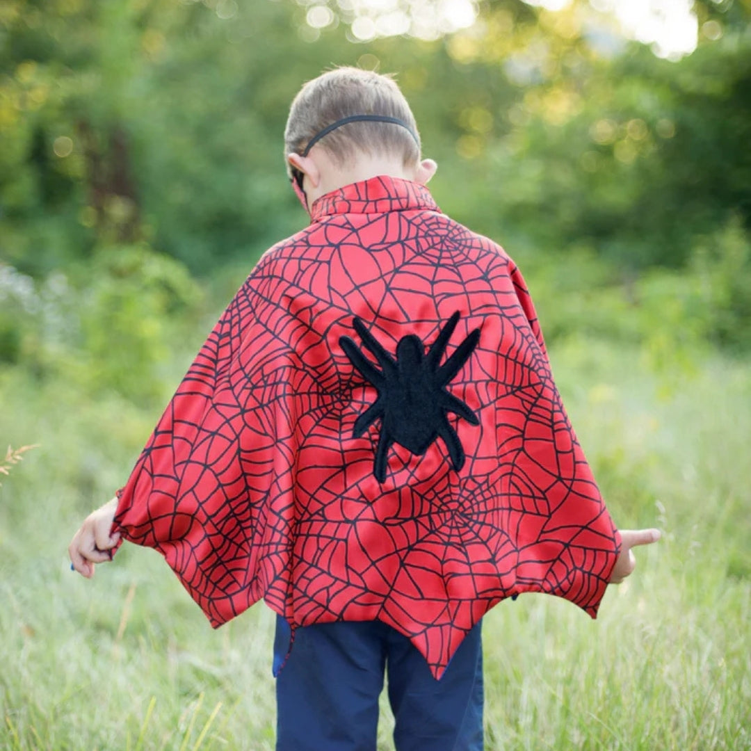CAPA DE ARAÑA CON MASCARA Y MUÑEQUERAS
