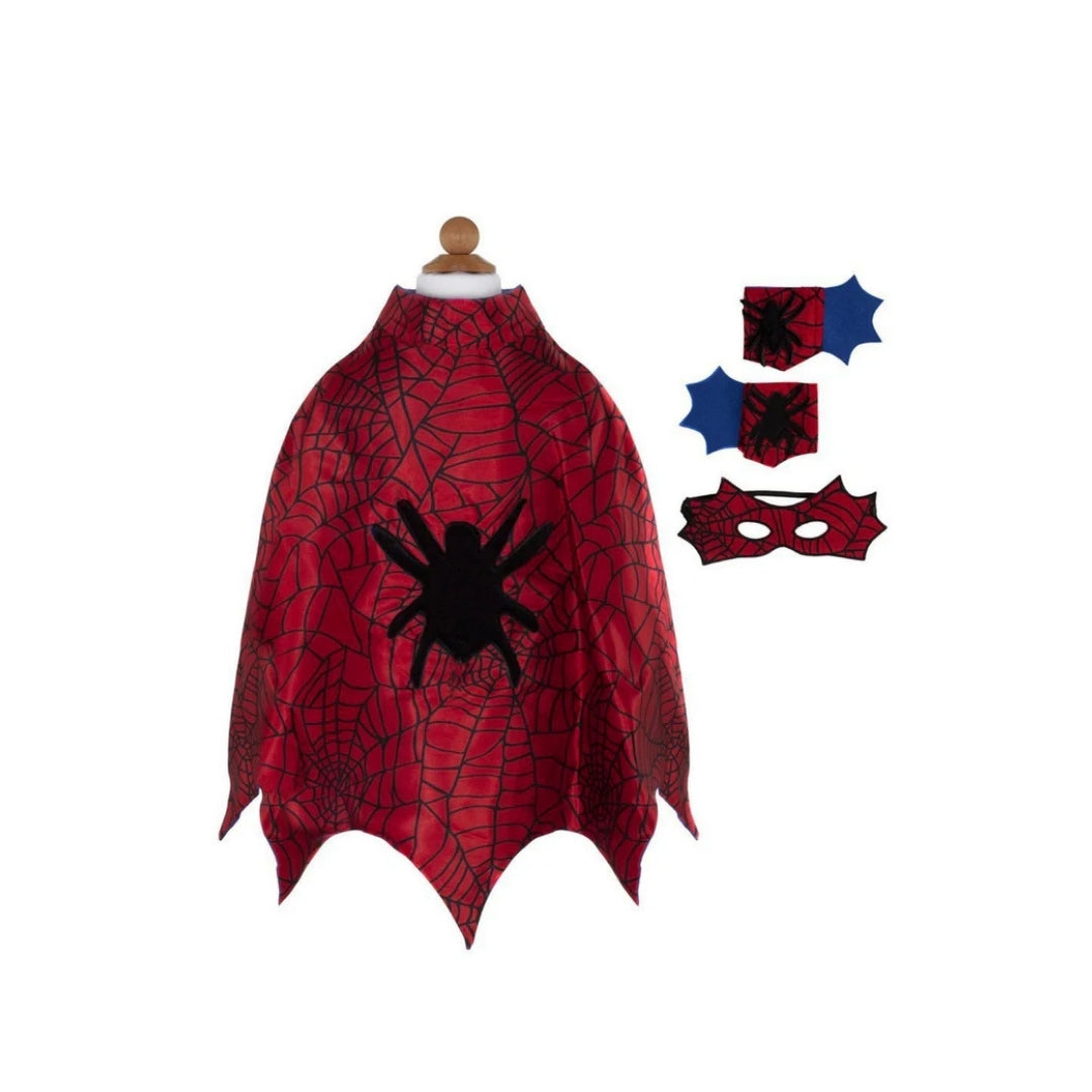 CAPA DE ARAÑA CON MASCARA Y MUÑEQUERAS
