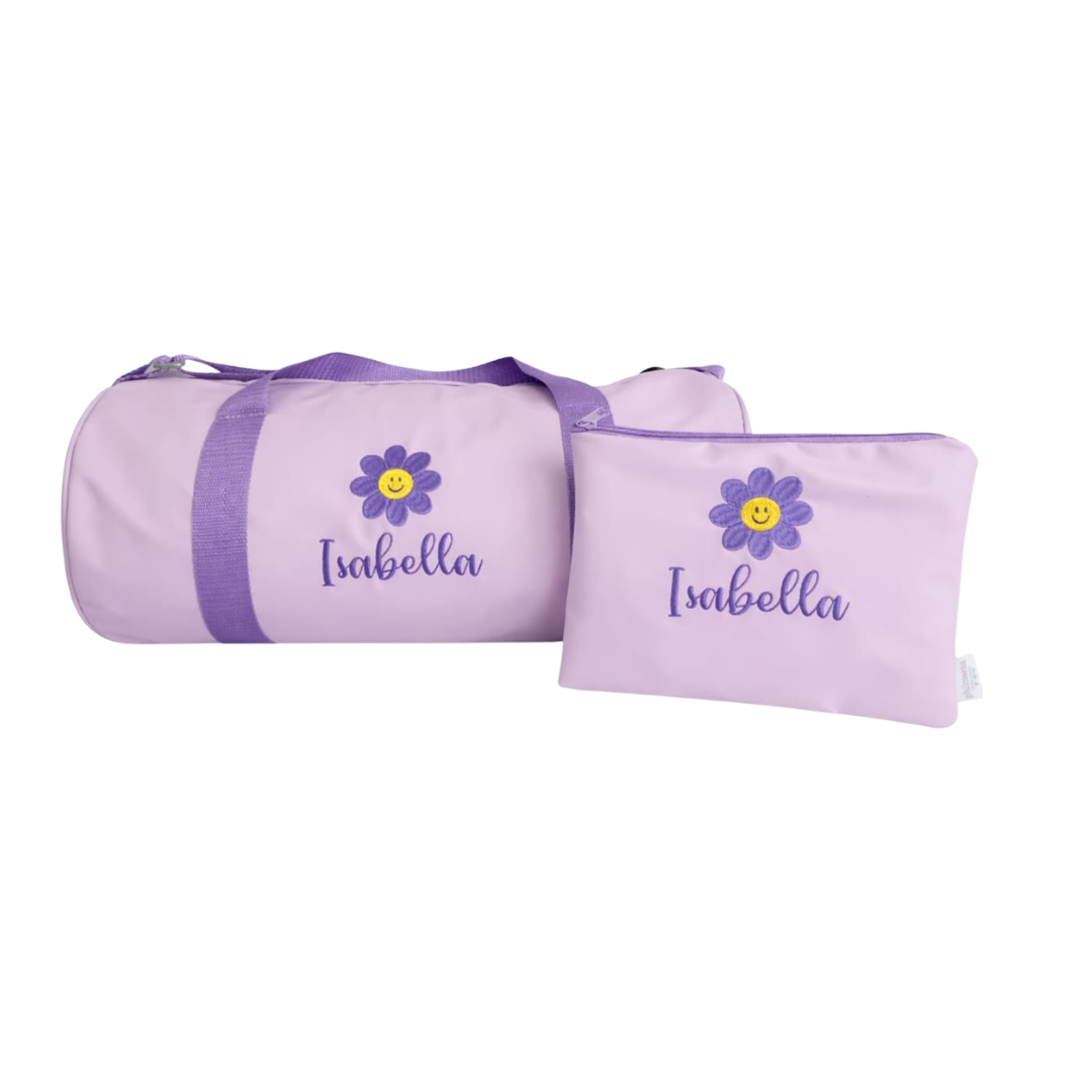 MALETA Y ESTUCHE LILA ASA MORADA