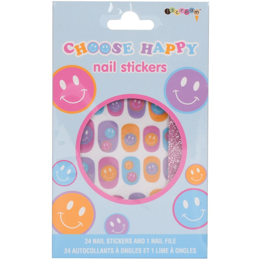 ISCREAM Juego de pegatinas y limas de uñas Happy