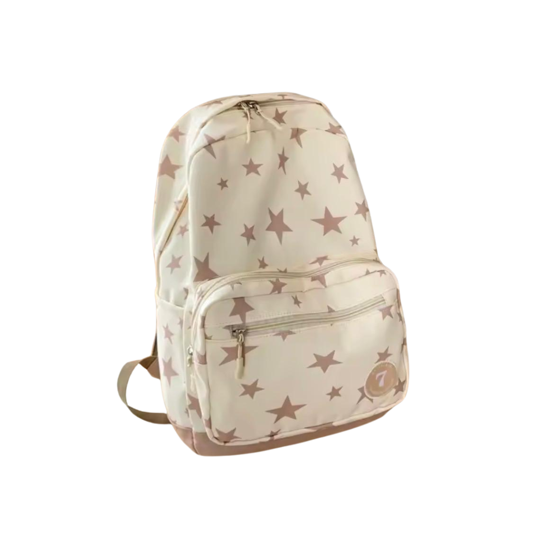 MOCHILA ESTRELLAS BEIGE