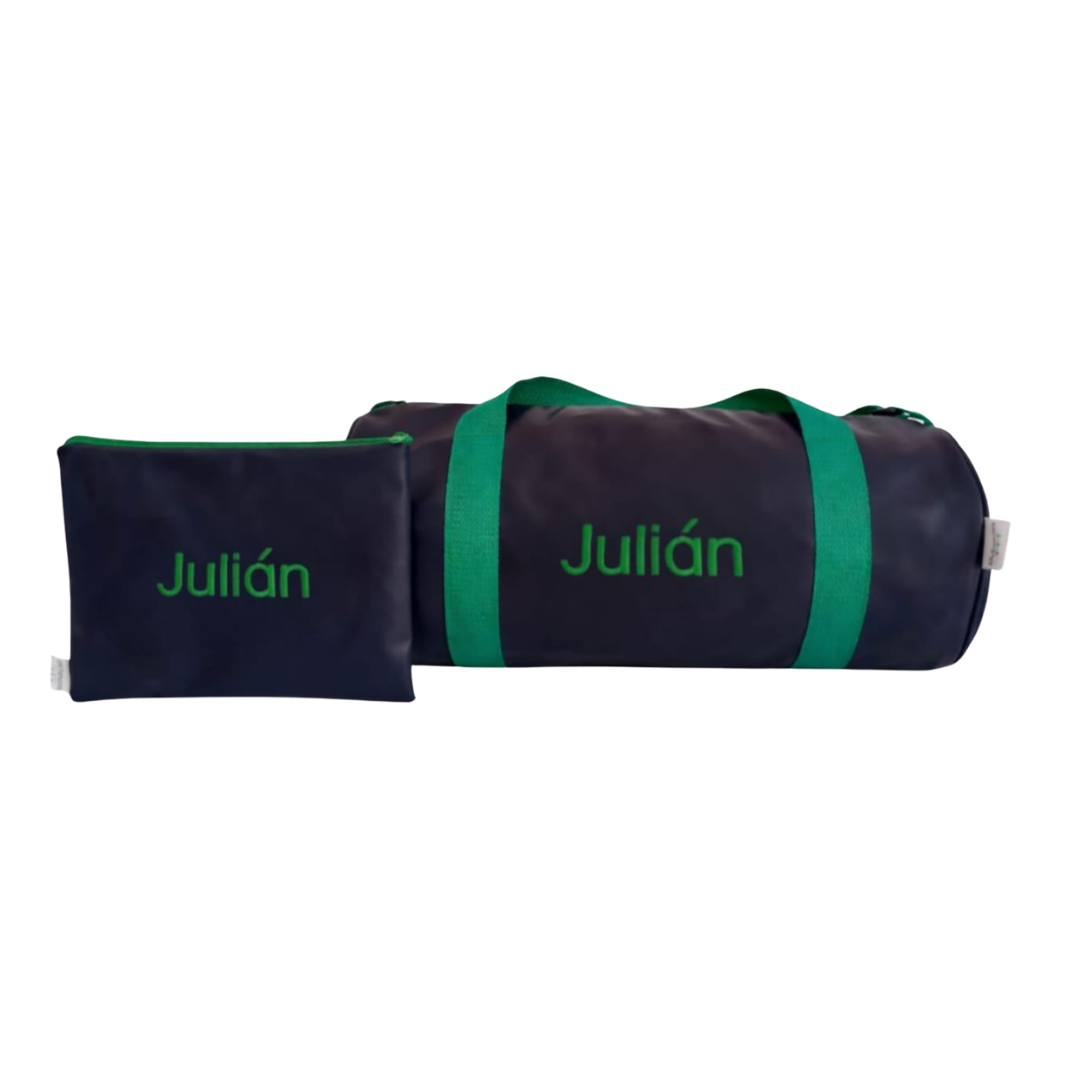 MALETA Y ESTUCHE AZUL ASA VERDE AQUA