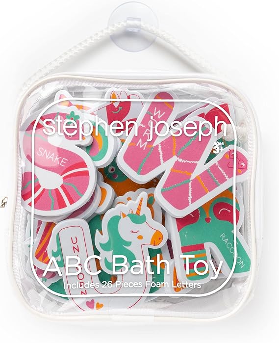 STEPHEN JOSEPH JUGUETE DE BAÑO ABC SET ROSA