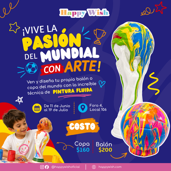 Taller de Balones y Copas del Mundial con Técnica de Pintura Fluida
