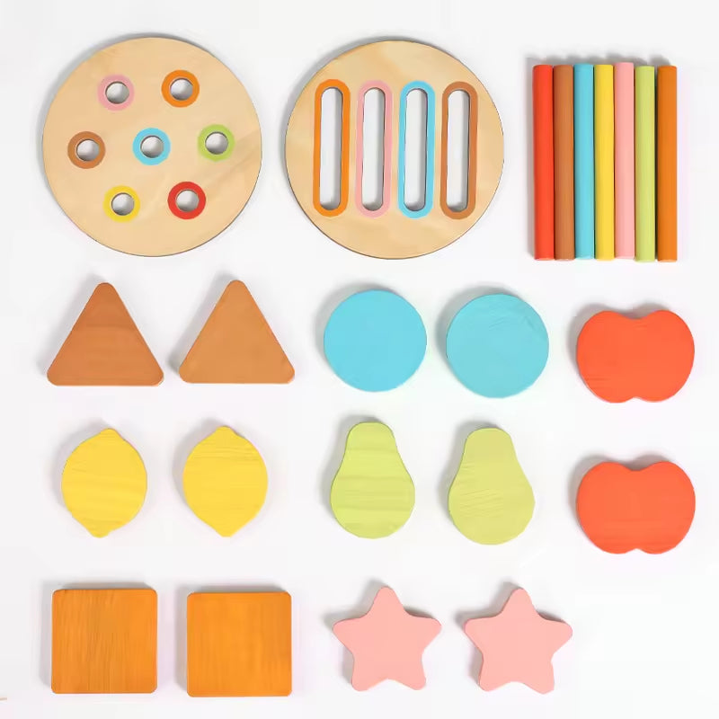 JUEGO DE CLASIFICACIÓN DE COLORES DE MADERA
