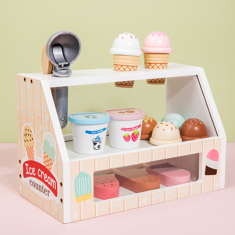 MOSTRADOR DE HELADOS DE MADERA