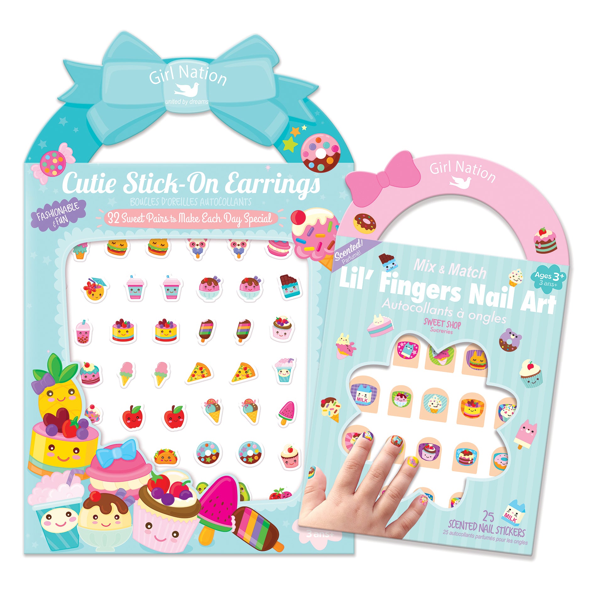 Piggy Story Kit Stickers Aretes y Uñas Cakes