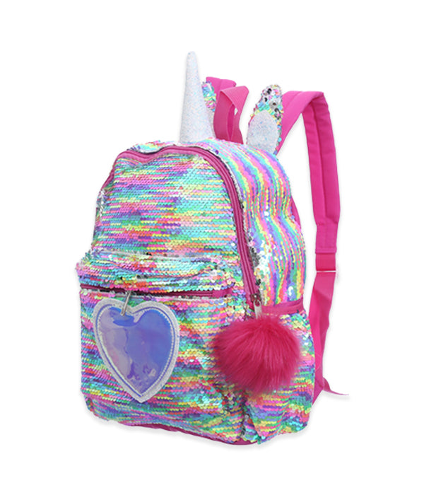 Mochila Lentejuela Corazon