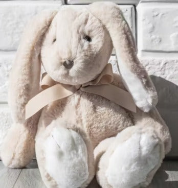 CONEJO DE PELUCHE LISTON COLOR BEIGE GRANDE