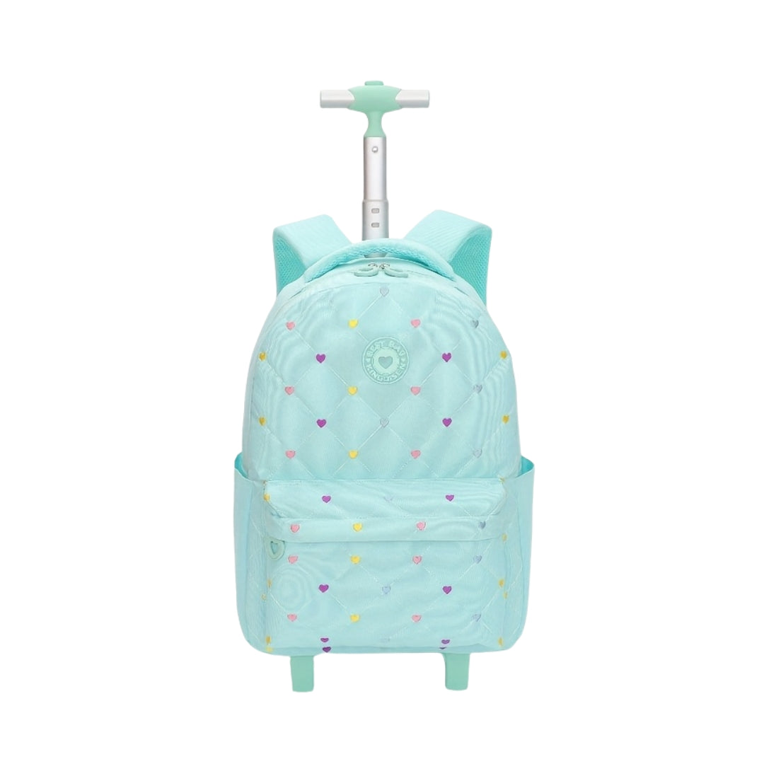 COMBO MOCHILA CORAZONES AZUL
