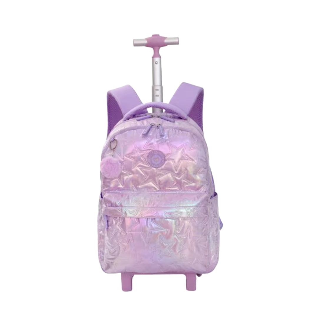 COMBO MOCHILA ESTRELLAS MORADA