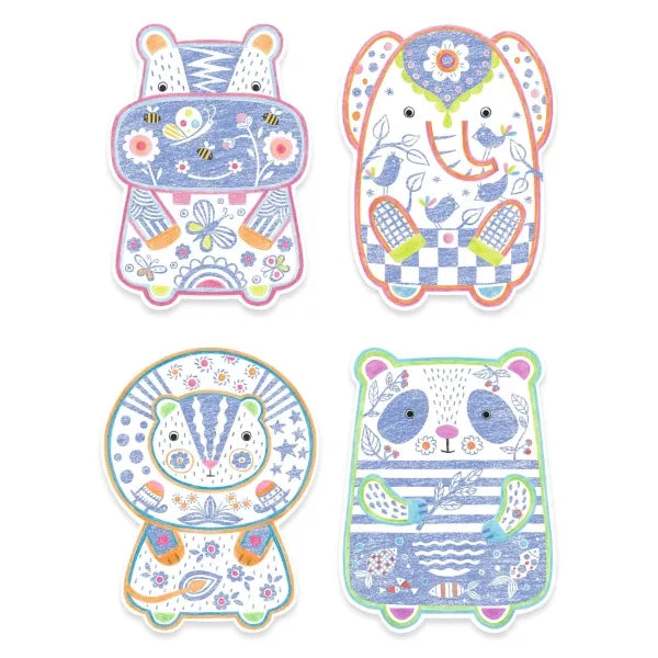 DJECO TARJETAS RASCA  ANIMALES