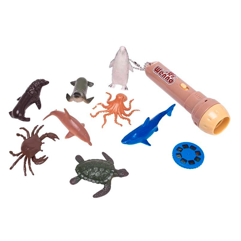 WENNO JUEGO DE ANIMALES MARINOS CON PROYECTOR DE LINTERNA