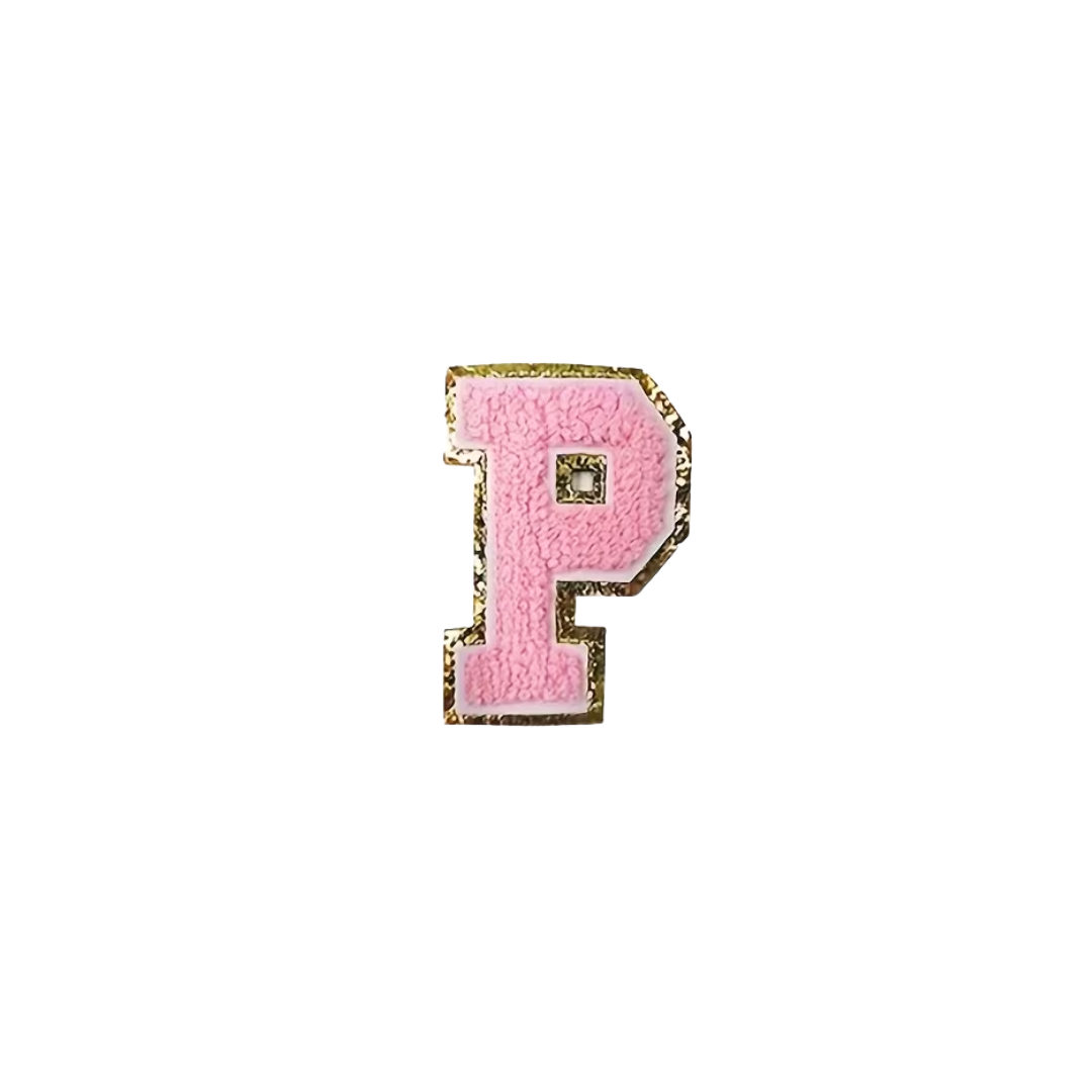 Parche Borde Dorado - Rosa Pastel