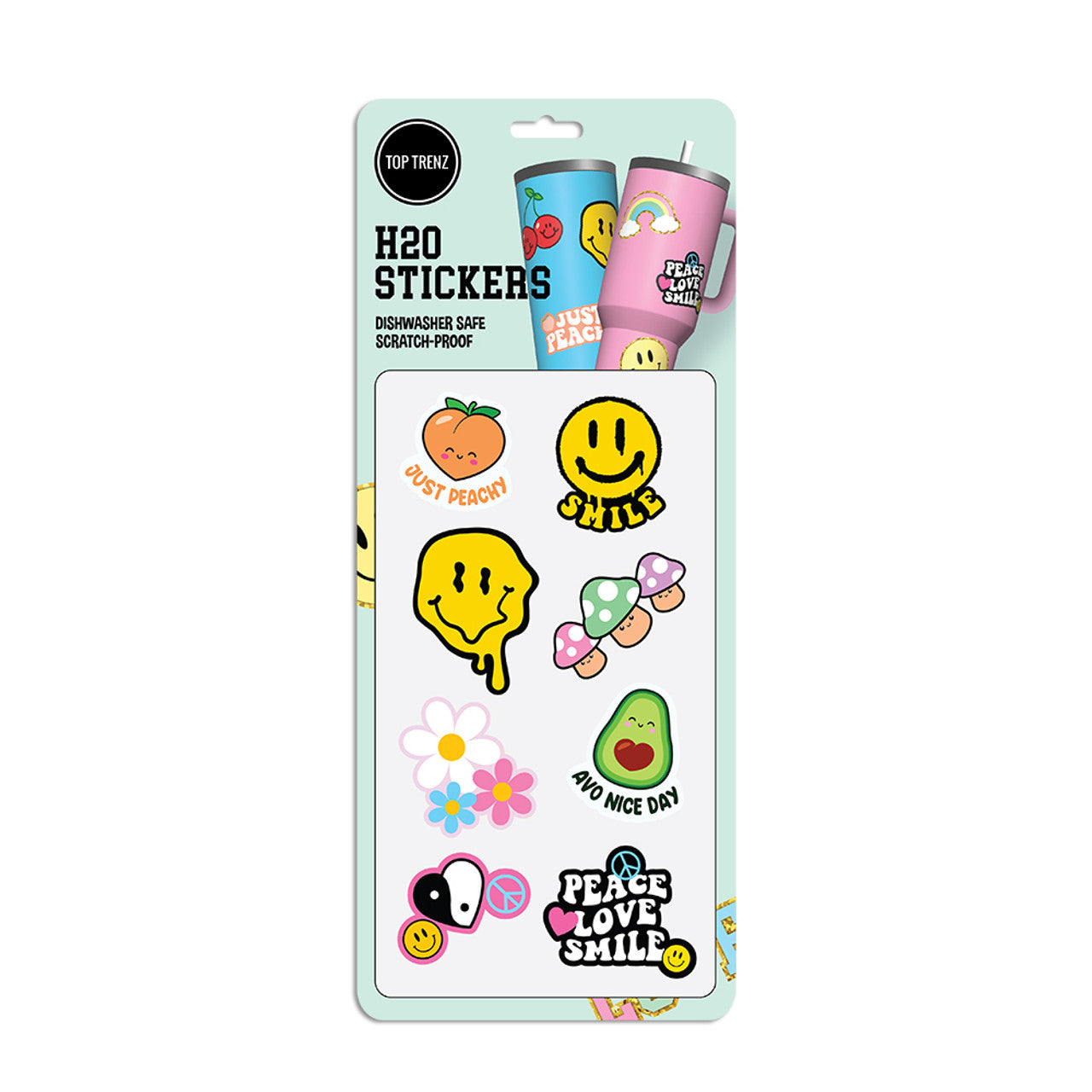TOP TRENZ HOJA DE PEGATINAS PARA TERMO FUN