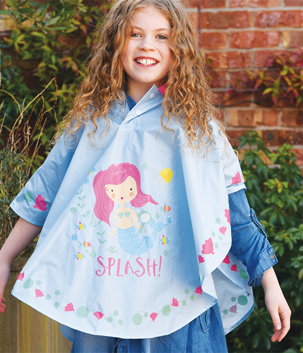 FLOSS &amp; ROCKPONCHO IMPERMEABLE SIRENA(CAMBIA DE COLOR CON EL AGUA)