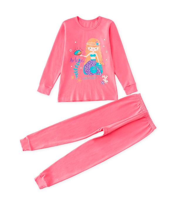 Pijama Sirena Manga Larga, 2 piezas