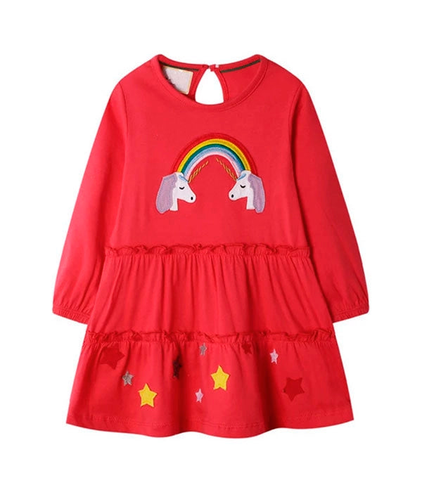 VESTIDO ARCOÍRIS MANGA LARGA