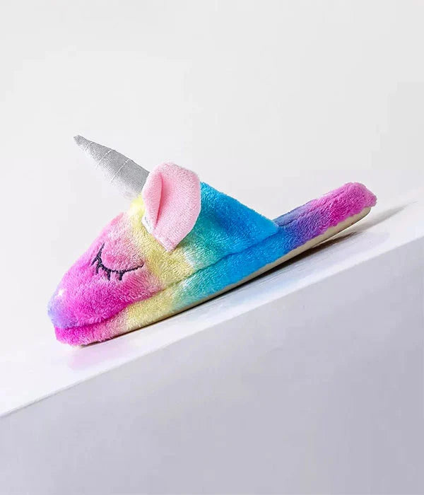 PANTUFLAS DE UNICORNIO DE FELPA
