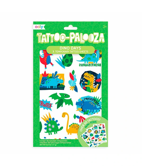 TATUAJES TEMPORALES TATOO-PALOOZA DINO DAYS