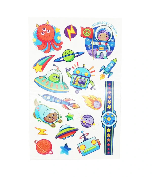 TATUAJES TEMPORALES TATOO-PALOOZA SPACE EXPLORERS